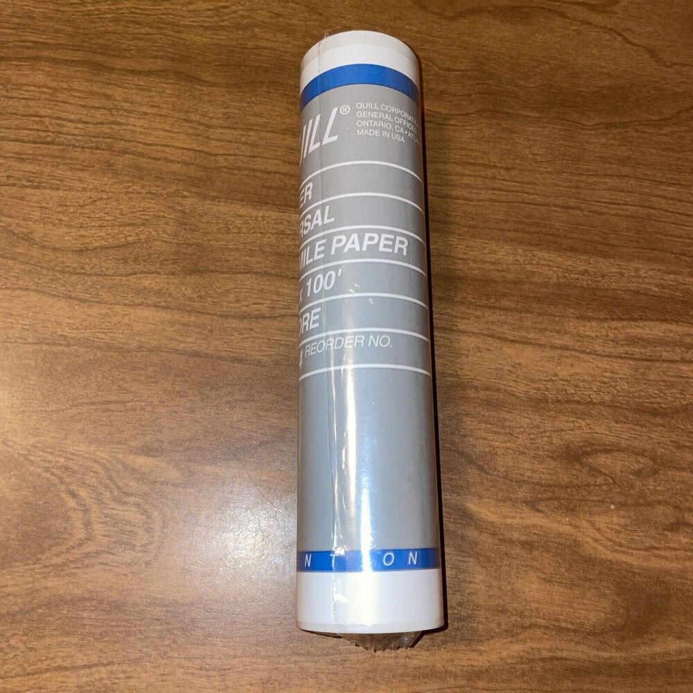 Unopened Roll Quill Premier Universal Facsimile Paper 8.5” X 100’